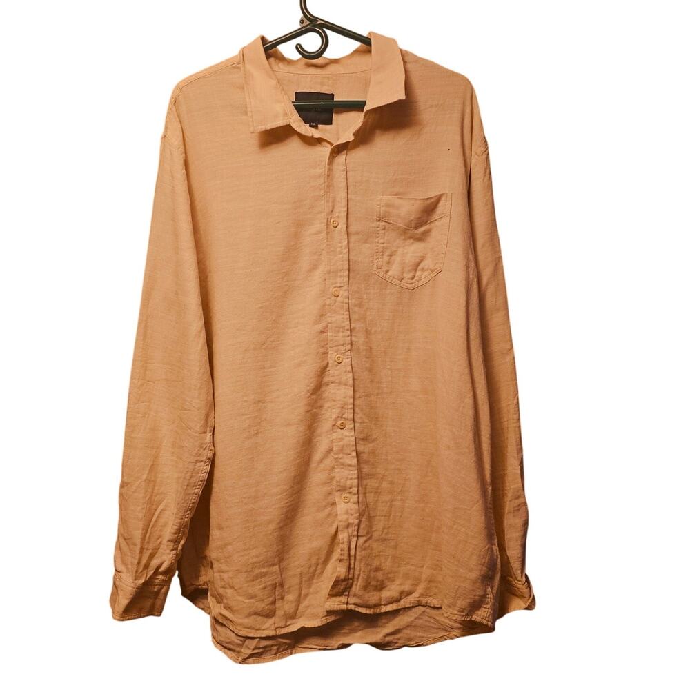 Rails Wyatt Cream Button Down Shirt Mens Xxl Stain - image 1